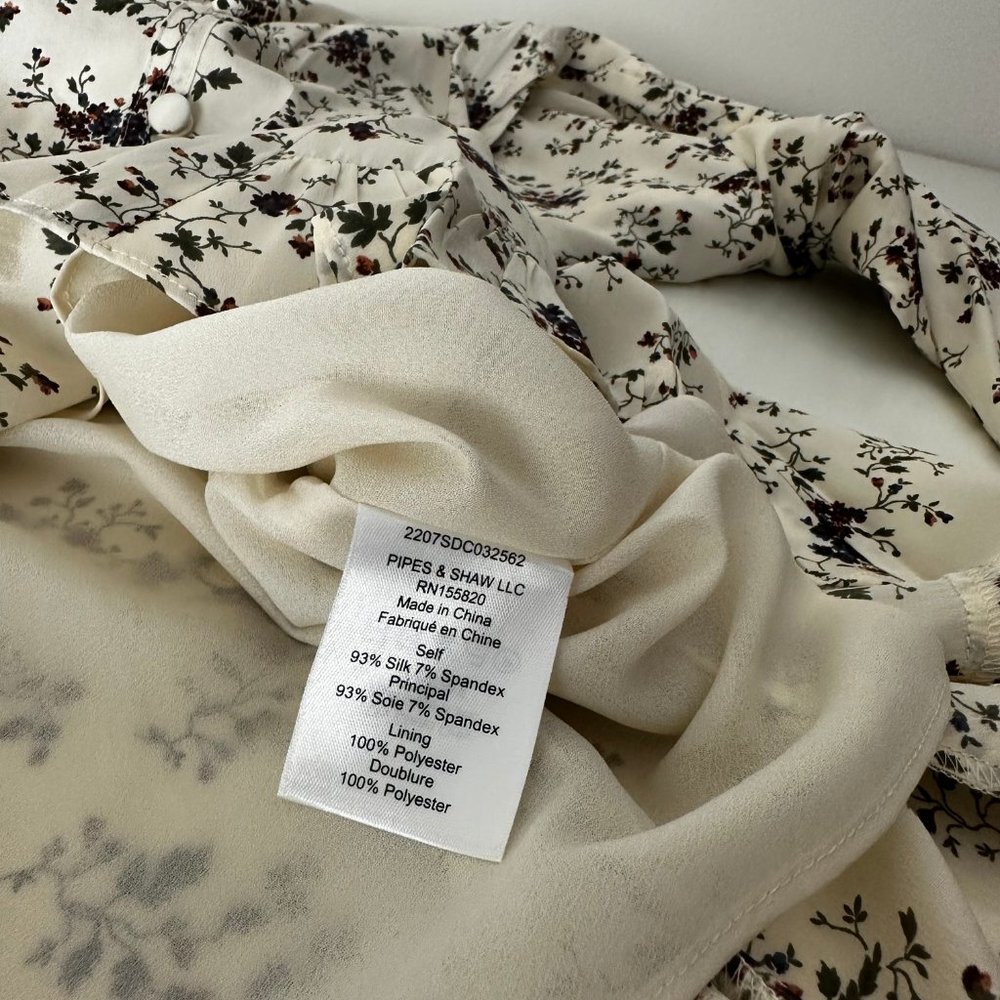 VERONICA BEARD Riggins Floral Dress In Whitestone Multi - Picture 8 of 8